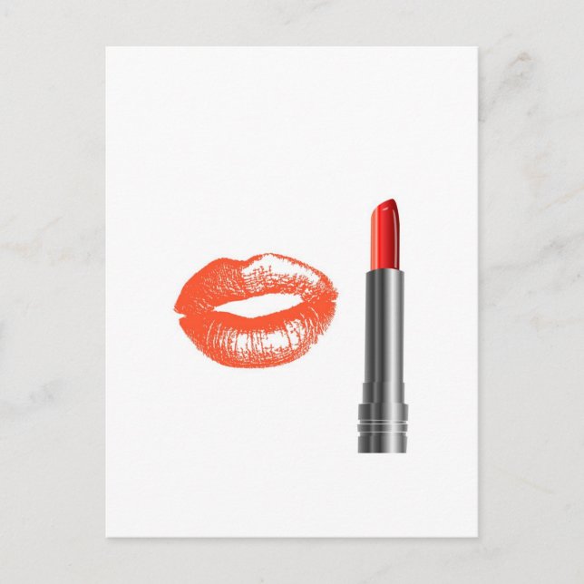 lipstick and lips postcard (Front)
