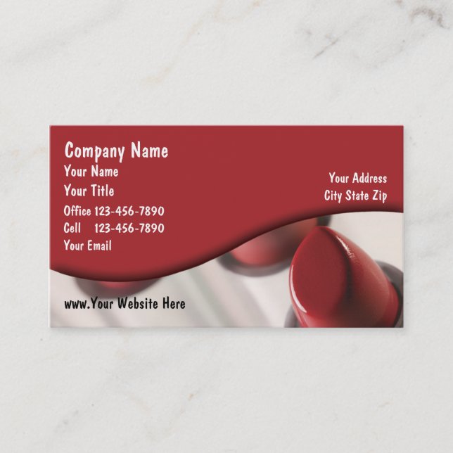 Lipstick Business Cards (Front)