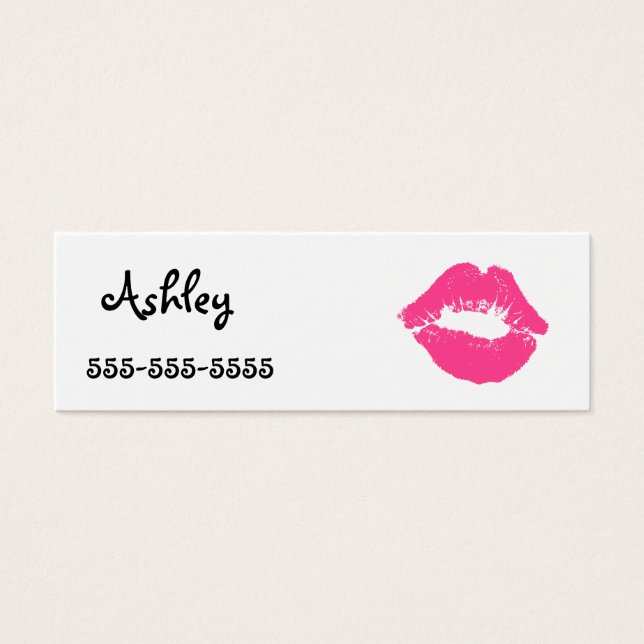Lipstick Call Me Card (Front)