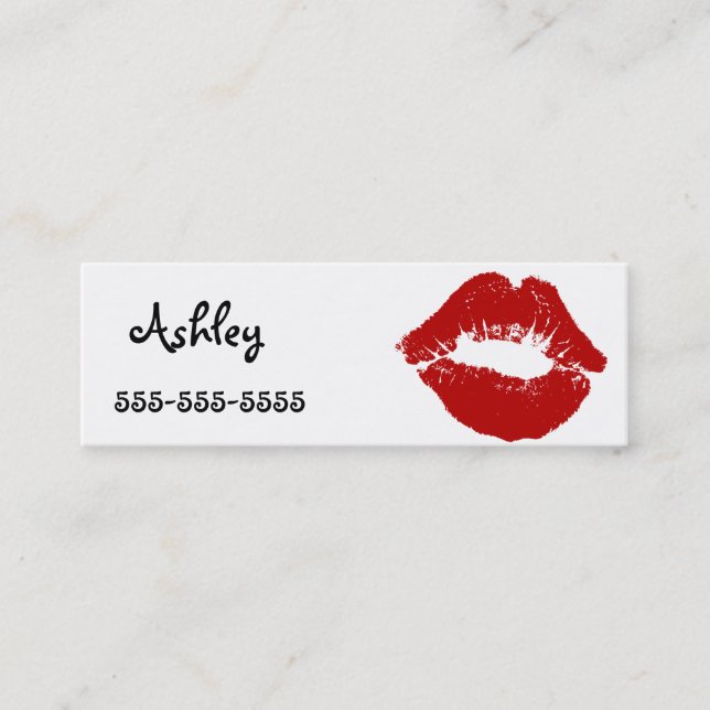 Lipstick Call Me Card (Front)