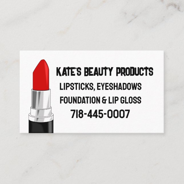 LIPSTICK CUSTOM BUSINESS CARDS (Front)