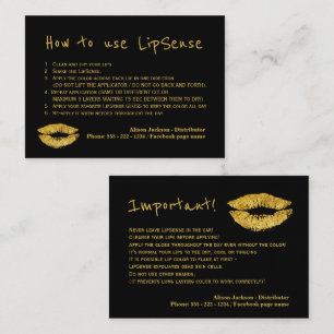 Lipstick distributor glam application instructions business card