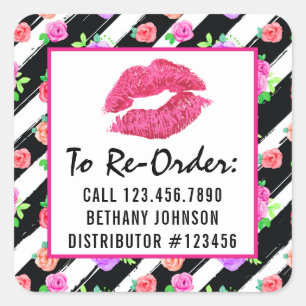 Lipstick Distributor Glam Rose Kiss Re-Order Label