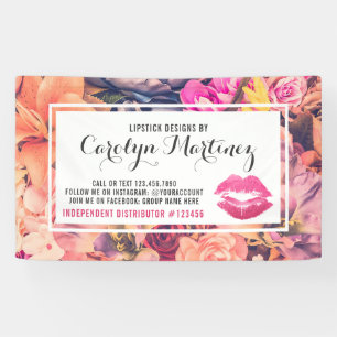 Lipstick Distributor Lips Kiss Trade Show / Party Banner