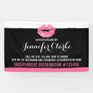Lipstick Distributor Lips Kiss Trade Show / Party Banner