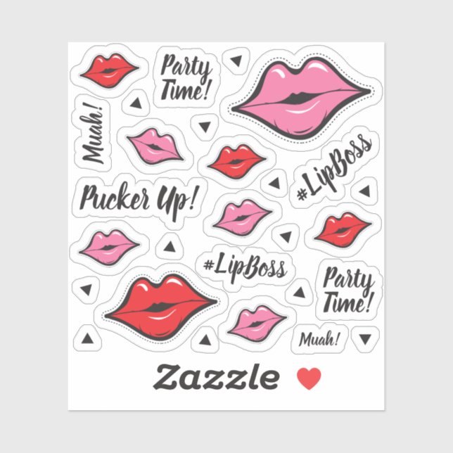 Lipstick Distributor Lips Planner Sticker Sheet (Sheet)