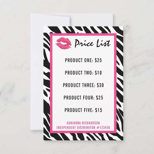 Lipstick Distributor Price List Zebra Kiss Lips (Front)