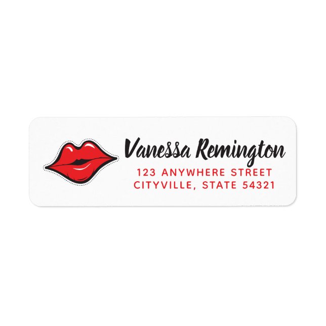 Lipstick Distributor Red Kiss Return Address (Front)
