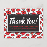 Lipstick Distributor Thank You Red Lips Kiss