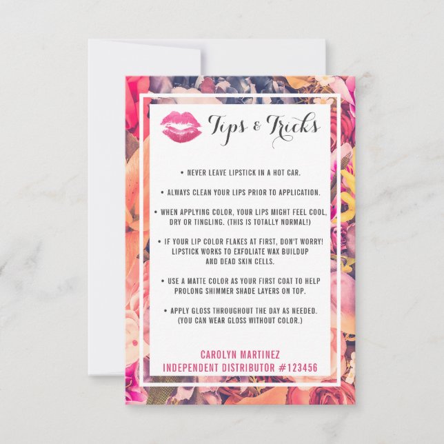 Lipstick Distributor Tips & Tricks Floral Kiss Lip (Front)