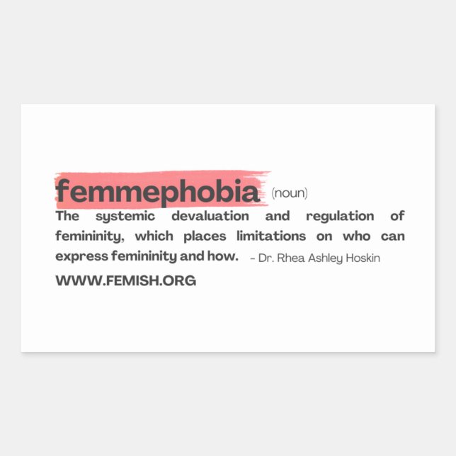 Lipstick FEMMEPHOBIA Sticker (Front)