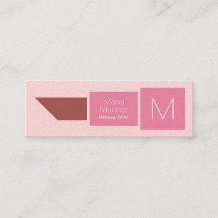 Lipstick geometric shape cover pink purple mini business card
