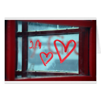 Lipstick heart on window