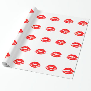 Lipstick Kiss Gift Wrapping Paper