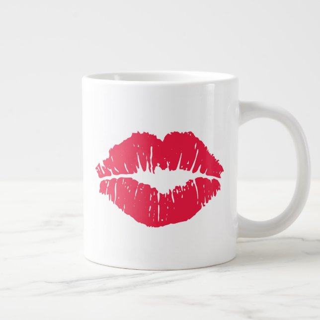 Lipstick Kiss Large Coffee Mug (Right)