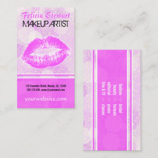 Lipstick Kiss Lips Makeup Artist Business Cards