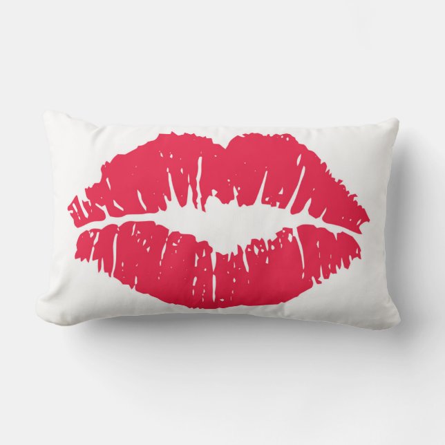 Lipstick Kiss Lumbar Cushion (Front)