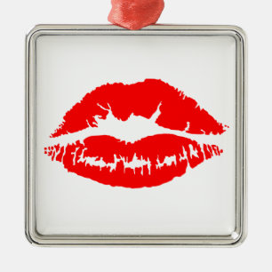 Lipstick Kiss Metal Tree Decoration