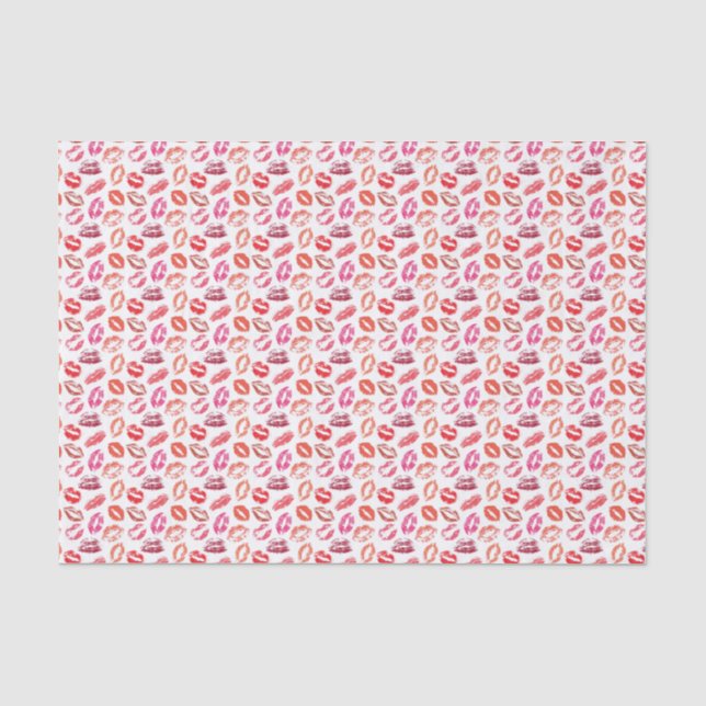 Lipstick Kiss Print Tissue Paper (Front)