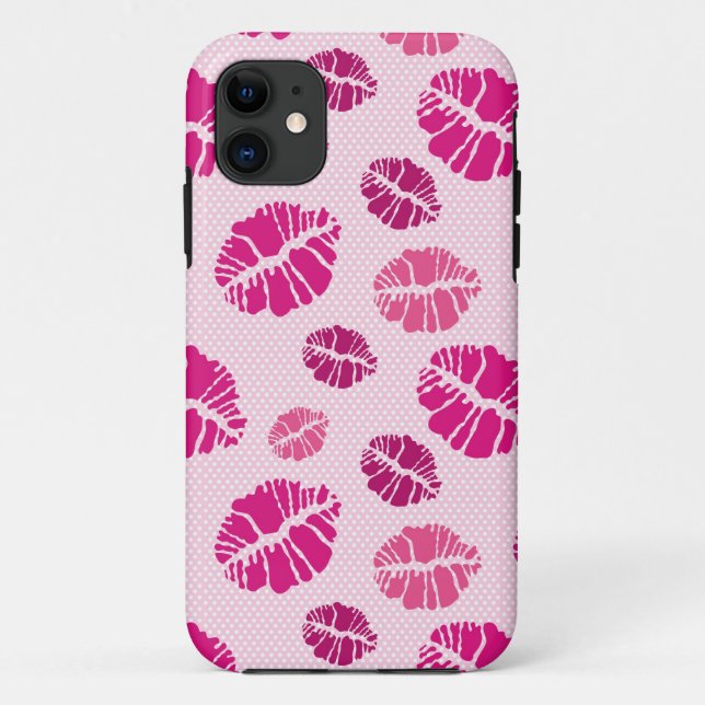 Lipstick Kiss Shape Print Pattern Case-Mate iPhone Case (Back)