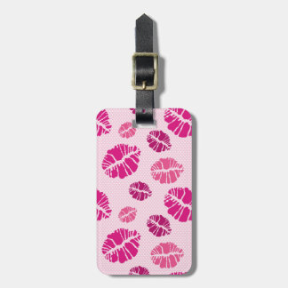 Lipstick Kiss Shape Print Pattern Luggage Tag