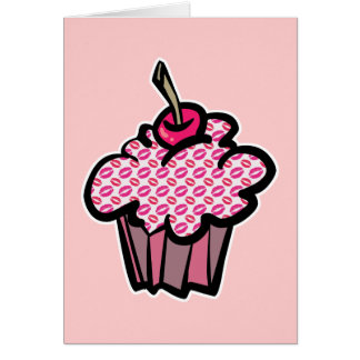 lipstick kisses cupcake