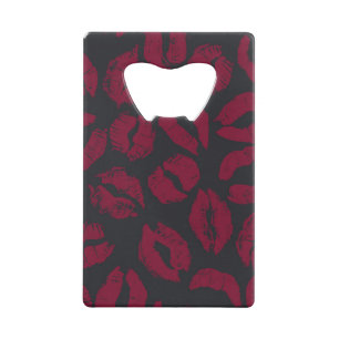 Lipstick Kisses: Dark Red Imprints