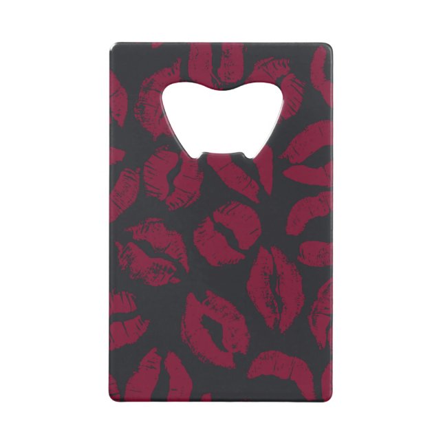 Lipstick Kisses: Dark Red Imprints (Front)