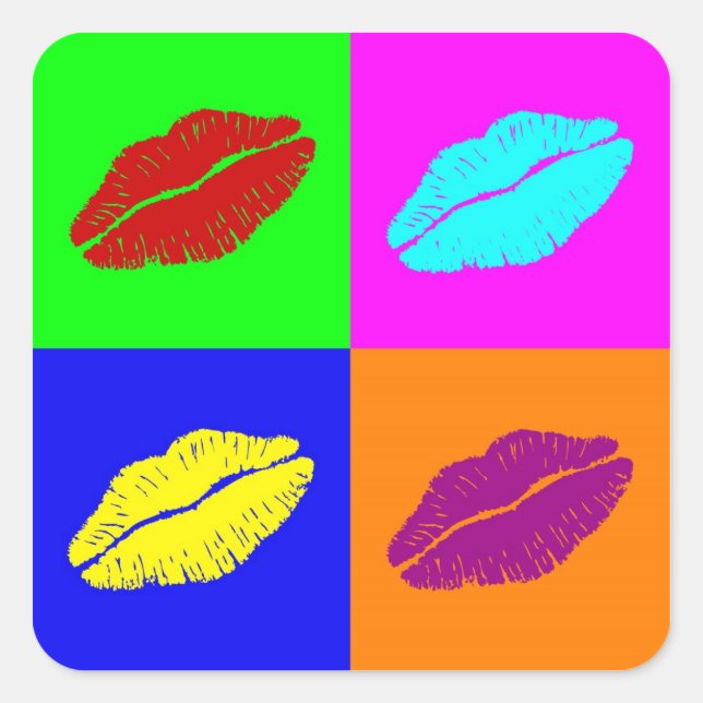Lipstick kisses stickers (Front)