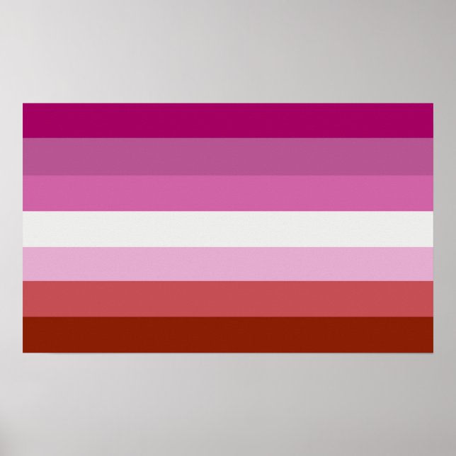 Lipstick Lesbian Pride Colours - Poster (Front)