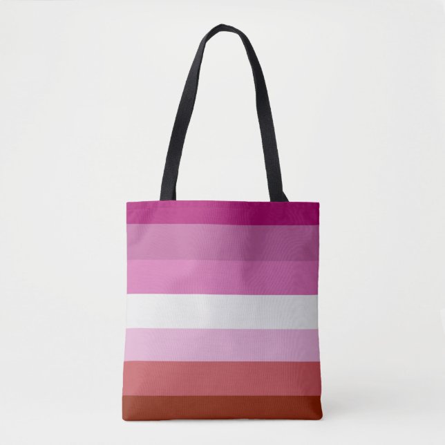 Lipstick Lesbian Pride Colours - Tote Bag (Front)