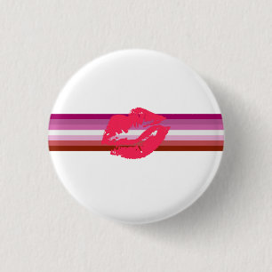 Lipstick Lesbian Pride Flag 3 Cm Round Badge
