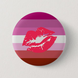 Lipstick Lesbian Pride Flag 6 Cm Round Badge