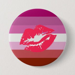 Lipstick Lesbian Pride Flag 7.5 Cm Round Badge