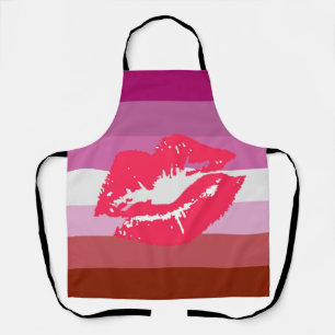 Lipstick Lesbian Pride Flag Apron