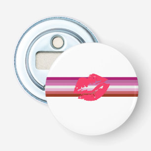 Lipstick Lesbian Pride Flag Bottle Opener