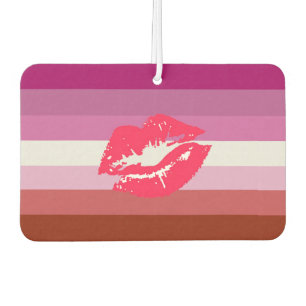 Lipstick Lesbian Pride Flag Car Air Freshener