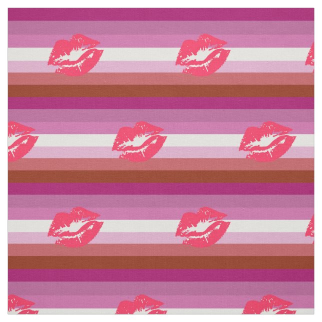 Lipstick Lesbian Pride Flag Fabric (Swatch)