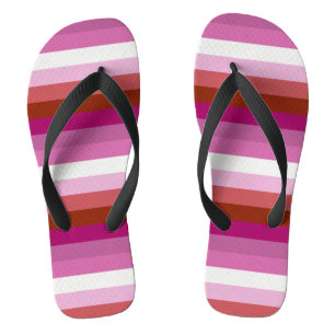 Lipstick Lesbian Pride flag Jandals