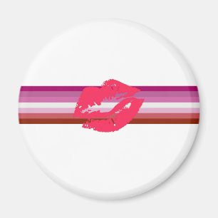 Lipstick Lesbian Pride Flag Magnet