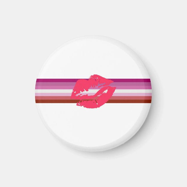 Lipstick Lesbian Pride Flag Magnet (Front)