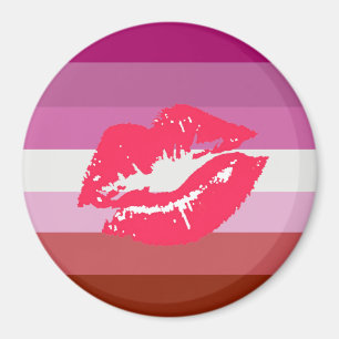 Lipstick Lesbian Pride Flag Magnet