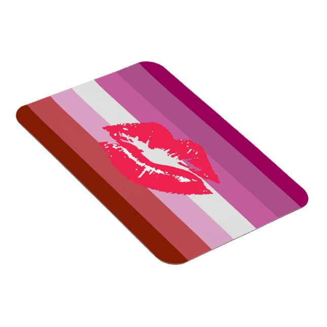 Lipstick Lesbian Pride Flag Magnet (Right Side)