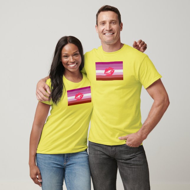 Lipstick Lesbian Pride Flag T-Shirt (Unisex)