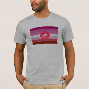 Lipstick Lesbian Pride Flag T-Shirt