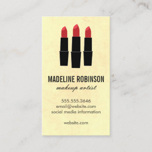 Lipstick / Makeup Artist Business Card