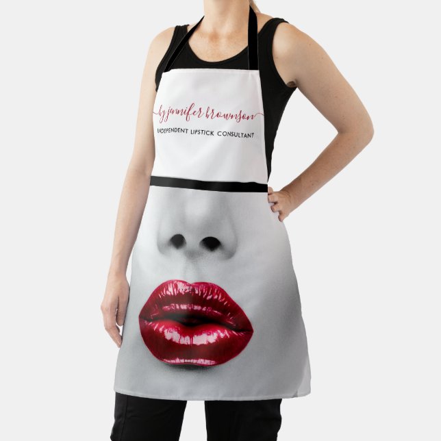 Lipstick Makeup Artist red lips Selling Apron (Insitu)