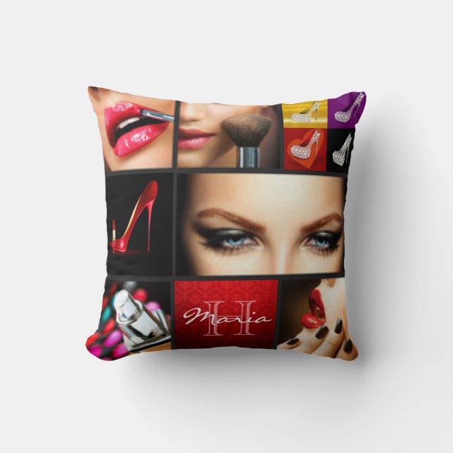 Lipstick Makeup Fashion Design Cushion (Front)