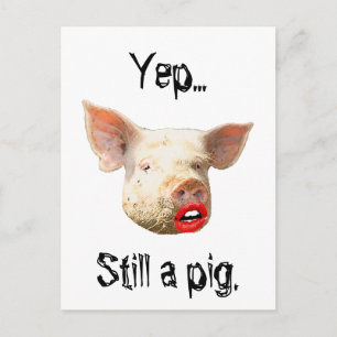 Lipstick on a Pig Postcard