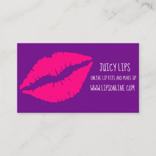 Lipstick online freelance cosmetic business business card
